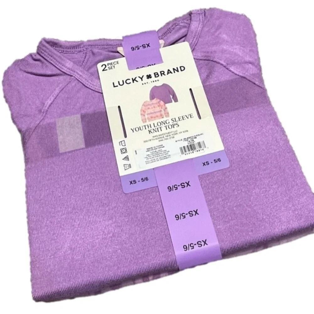 Lucky Brand Girl's Long Sleeve Top Tie Dye 2 Pack Size XS NWT